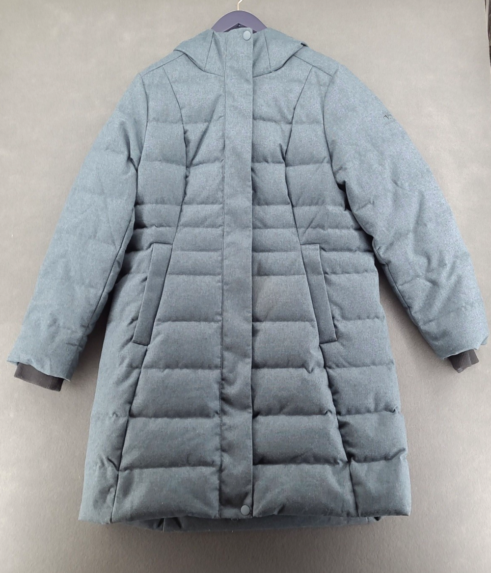 Woods Canada Down Parka Jacket Womens XL Grey Heather Long Puffer Hooded Coat